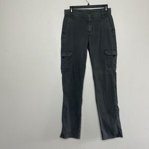 NORTH FACE Cargo Pants Women 4 Gray Straight Leg Cotton Stretch Hiking Gorpcore